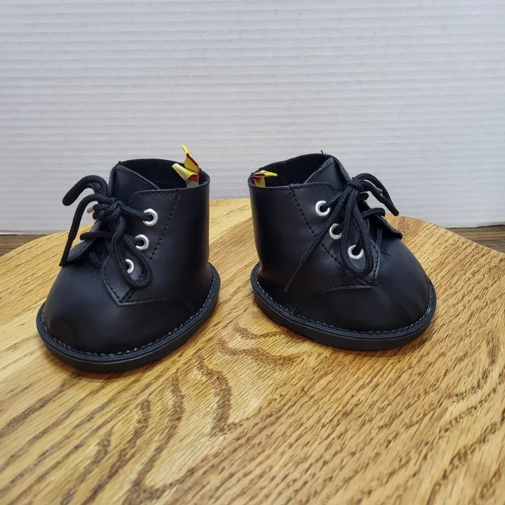 Build A Bear Workshop Faux Leather Lace Up Boots Plush Stuffed Animal Accessory